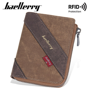กระเป๋าสตางค์ผู้ชาย Baellerry แบบมีซิปใส่บัตรหลายใบ ป้องกัน RFID ช่องใส่เหรียญ ใช้ได้ทุกวัน - Product Image 5