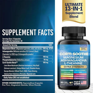 Suplemen Corti-Soothe untuk Mengurangi Kadar Kortisol, 60 Kapsul dengan Magnesium, L-Theanine, Ashwagandha, dan Fosfatidilserin untuk Manajemen Kortisol - Product Image 3