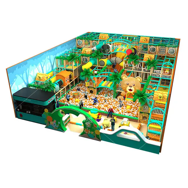 Pokiddo Custom Design Forest Jungle Theme Park Kids Commercial Indoor Playground