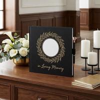 Livre commémoratif funéraire personnalisé à couverture rigide, registre des condoléances et des messages, cadeau