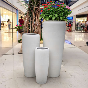 Лидер продаж, многоцветные цветочные горшки, горшки для посадки на открытом воздухе, цветочные горшки из волокнистой глины, фиолетовые глиняные керамические цветочные горшки - Product Image 5