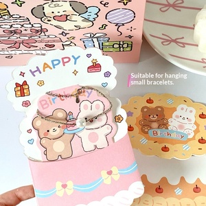 Creative Flip Birthday Card with Exquisite Message Paper Material for Friends and Besties