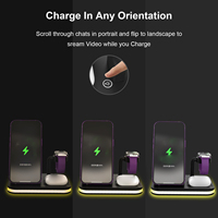 Meilleure Vente en Europe : Chargeur Sans Fil 6-en-1 à Attraction Rapide 15W pour Écouteurs, Montre et Téléphone (3-en-1)