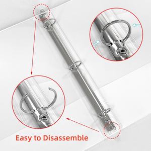 לבן 3 טבעת קלסר 1 אינץ נוף ברור קלסר בתפזורת שלושה טבעת להתאים 8.5 x11 ס "מ לבית הספר או למשרד ציוד להתאמה אישית - Product Image 5