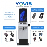 Terminal de paiement en espèces en libre-service avec écran tactile, scanner, imprimante, station de transaction modulaire, intégration matériel et logiciel OEM ODM