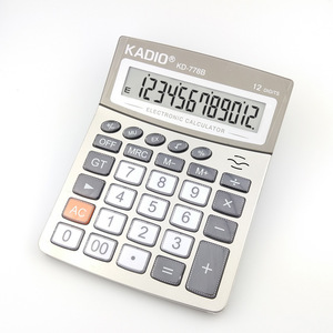 Calculatrice de bureau Kadio KD-778B à 12 chiffres, double alimentation, calculatrice financière de bureau, couleur argent, usage général - Product Image 3