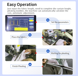 Computerized Auto <b>control</b> industrial sewing fabric Electric curtain pleating sewing machine - Product Image 5