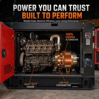 Generador Diésel Industrial Silencioso de 15/25/35/50 kW con ATS Trifásico 50Hz/60Hz, Estación de Energía Insonorizada