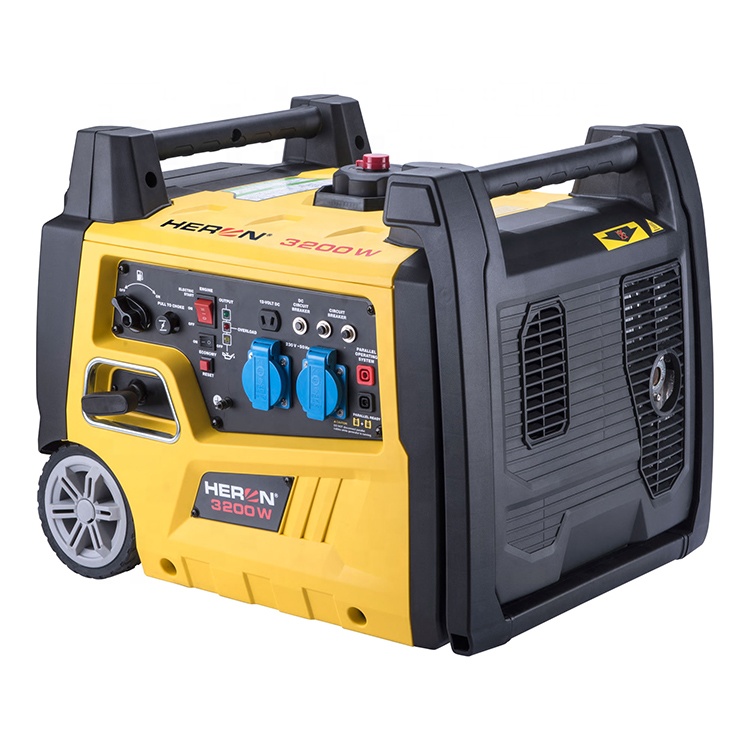 8896221 HERON электрические бесшумные бензиновые цифровые Инверторные генераторы 3,2 кВт для кемпинга