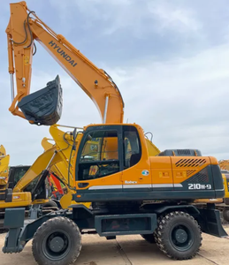 รถขุดล้อยางมือสองคุณภาพดี รุ่น 210w-9 รถขุดไฮดรอลิกแบบมีล้อ  เครื่องจักรก่อสร้างเก่าขาย - Product Image 5