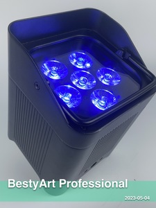 BESTYART/ BP6 / Faro PAR a Batteria 6*18W RGBWAUV 6in1 Uplight - Product Image 3