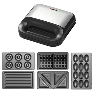 Nhà Máy Số Lượng Lớn 5 Trong 1 Có Thể Tháo Rời Mini Bánh Sandwich Maker Không Dính Nướng Bánh Mỳ Báo Chí Nướng Bánh Sandwich Maker Với Có Thể Thay Đổi Tấm - Product Image 3