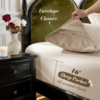 Parure de draps 100 % lin français, literie en lin naturel rafraîchissante pour les personnes ayant chaud la nuit, anti-déchirure, respirante et durable, poche profonde de 16 pouces