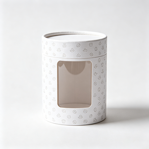 Biodegradable Cylinder <b>Box</b> With Transparent Window Custom Size Tube For Coffee Bean Household Storage Bulk <b>Packing</b> - Product Image 4