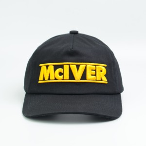 Mũ bóng chày năm mảnh màu đen làm bằng cotton 100% với các cạnh cong và thiết kế 3D phù hợp để mặc ngoài trời vào mùa xuân và mùa hè - Product Image 2