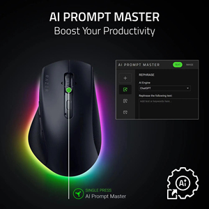 Razer Pro Click V2 Tri-Mode Wireless <b>Mouse</b> Ergonomic Lightweight Silent Click <b>Computer</b> <b>Mouse</b> <b>For</b> Gaming Laptop Desktop - Product Image 3