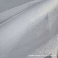Tissu brocart blanc à motifs légers 85g, 100% polyester, résistant à l'abrasion, pour doublure de matelas, oreiller et housse intérieure de coussin brossé