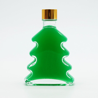 Botol Kaca Gaya Pohon Natal 300ml 120ml Food Grade untuk Jus, Madu, Kopi, Selai, dan Minuman, Dapat Dikustomisasi
