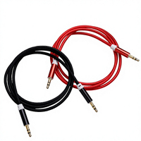 Câble audio tressé coloré de 1,5 m avec conducteur en cuivre, prise jack 3,5 mm mâle pour voiture, téléphone portable, casque stéréo, modèle AU-004, direct usine