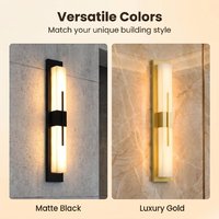 Lumière LED murale étanche IP65 pour extérieur, jardin, cour, balcon, couloir, salon - 3000k/4000k/6000k