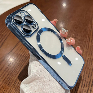 Funda de teléfono móvil magnética galvanizada al <span class=keywords><strong>mejor</strong></span> <span class=keywords><strong>precio</strong></span> para iPhone 16 15 14 13 12 11 Pro Max, funda para <span class=keywords><strong>Samsung</strong></span> <span class=keywords><strong>S22</strong></span> S23 S24 S25 Ultra - Product Image 2