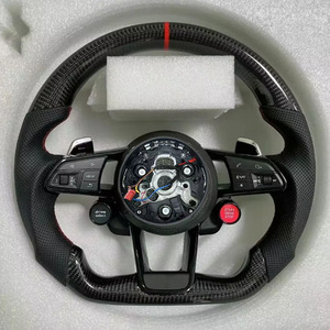 Volant en cuir Alcantara complet S-Line pour Audi R8 TTRS C6 C7 S7 S4 A4 B8 RS3 SQ5 S5 B9 A6 C8 A3 2018 avec bouton de démarrage - Product Image 5