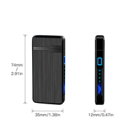 Briquet à arc double moderne rechargeable par USB, coupe-vent, sans flamme, à motif personnalisé, briquet tactique à arc électrique pour cigare
