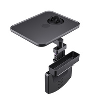 Table de console centrale universelle pour voiture, plateau de repas rotatif à 360 degrés, bureau pour ordinateur portable avec angle réglable et organisateur de rangement