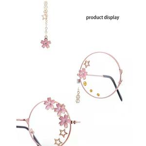新作さくらペンダントメガネフレーム女性用光学式パーソナライズファッション装飾眼鏡フレーム - Product Image 2