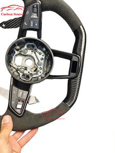 <span class=keywords><strong>Audi</strong></span> A3 A4 A5 A6 A7 R8 <span class=keywords><strong>RS8</strong></span> <span class=keywords><strong>S8</strong></span> Racing LED Mise à niveau et modification Volant en fibre de carbone et cuir - Product Image 6