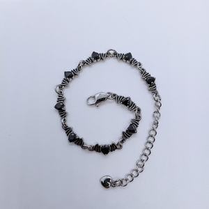 Stainless Steel Gothic Bracelet Punk Chain Bracelet With Red Heart Stone Bat Wings Design Fashion Jewelry for <b>Men</b> Women Dark - Product Image 4