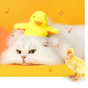 Trọng lực vỗ cánh vịt mèo đồ chơi sang trọng giọng hát vịt con tự cao vui vẻ vui vẻ mèo <span class=keywords><strong>USB</strong></span> điện đồ chơi vật nuôi - Product Image 1
