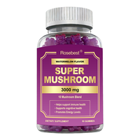 Rosebest OEM Marque Privée 10 Fonctions 3000mg Mélange de Super Champignons en Gommes avec Ashwagandha Soutient la Santé Immunitaire