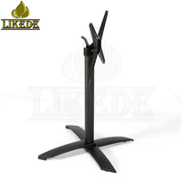 Table pliante en aluminium au design moderne réglable pour les restaurants, les cafés, les hôtels, les écoles, le salon extérieur ou les hôpitaux