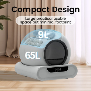 Bac à <span class=keywords><strong>litière</strong></span> automatique intelligent pour chat, grande capacité de 65 L, contrôle par application, gestion des odeurs, anti-pincement, autonettoyant pour chats - Product Image 2