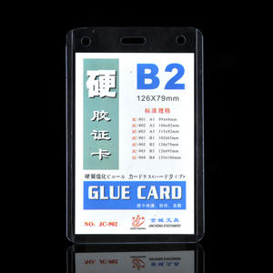 Porta Tarjetas de Plástico Duro Transparente B2, Porta Credenciales de PVC para Trabajo y Exhibiciones, para Exhibición y Organización de Marcas - Product Image 1