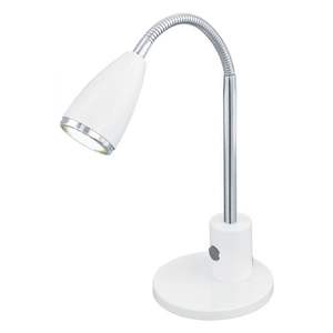 LAMPE DE TABLE FOX BLANC/CHROME 32CM - 1X3000K 1X240lm 1X3W GU10 - Product Image 1