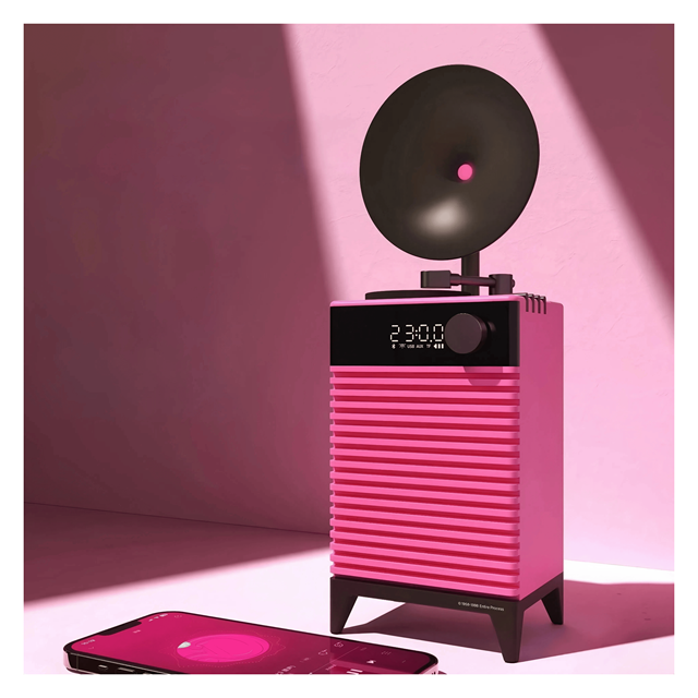 CJH Retro Modern Bluetooth Speaker with Multifunctional Clock Outdoor Wireless Subwoofer Novelty Gift for Dropshipping