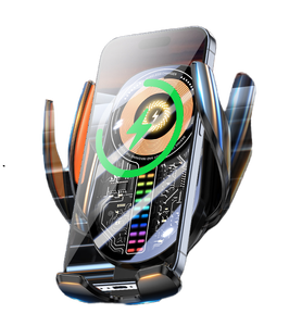 15W Led luz coche soporte cargador de teléfono inalámbrico sujeción automática coche cargador inalámbrico inducción infrarroja coche cargador inalámbrico - Product Image 1