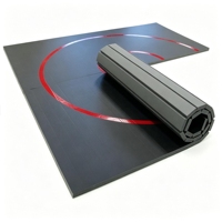 Tapis de gym multi-usages XPE enroulable, tapis de fitness portable pour la maison, le yoga, le pilates et les étirements