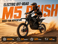 M5 Ultra 2600W 48V 20Ah Mid Drive Off-Road Motorcycle E-Bike 50KM/H