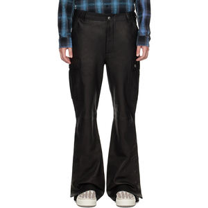 Pantalon cargo en cuir <span class=keywords><strong>Mastodon</strong></span> noir Pantalon en cuir personnalisé de haute qualité dernier design de mode pour hommes - Product Image 1