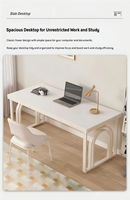 Bureau d'ordinateur en métal écologique DESIN au design moderne pour le bureau à domicile, surface d'apprentissage en métal, fabriqué en Chine