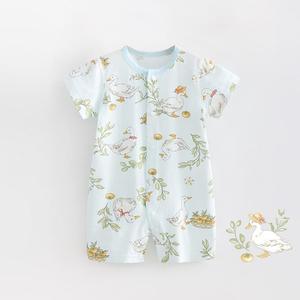 Ropa de verano para bebés recién nacidos, ropa con estampado de flores para niños pequeños, pelele para bebés - Product Image 6