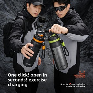 Nouvelle tasse isotherme portable en acier inoxydable à isolation sous vide avec couvercle à ouverture rapide, isolation 12-24 heures, anti-fuite, 550 ml, idéale pour les voyages et comme cadeau - Product Image 2