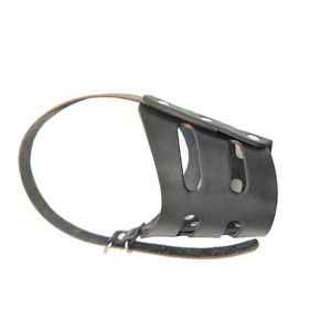Bozal para Perro de Cuero Vacuno Blue Magpie, Tamaño Mediano y Grande, de Cuero Negro, para Control de Mordeduras, Suministros para Mascotas - Product Image 2