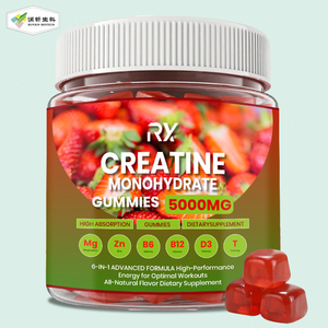 Gummies de créatine casher et halal 5000mg à base de plantes pour le développement musculaire naturel et l'entraînement en force - Product Image 1