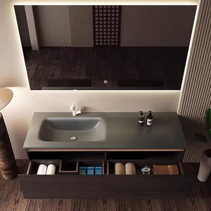 ตู้ห้องน้ำแบบรวมอ่างล้างหน้าแบบโค้งร้อนสไตล์จีน อ่างล้างหน้าแบบรวม - Product Image 3