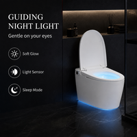 Toilette intelligente avec chasse automatique, cuvette allongée, drainage en P/S, capteur de siège et télécommande sans fil