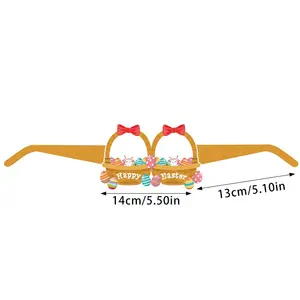 12 pcs Easter Glasses for Kids Party Accessories Easter Bunny Ears Chick Easter rabbit carrot Glasses Photo Booth Props for Kids
